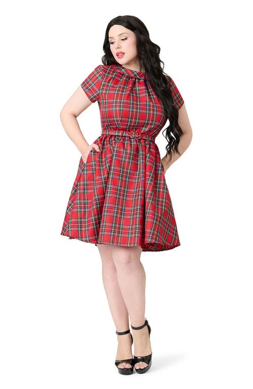 Smak Parlour Plus Size Flare Dress In Red