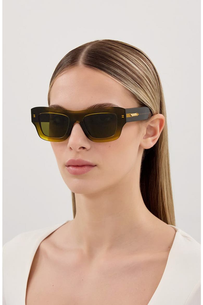 50mm Square Sunglasses, Alternate, color, GREEN