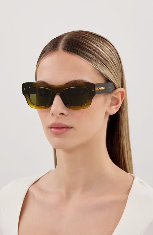Bottega Veneta 50mm Square Sunglasses In Green