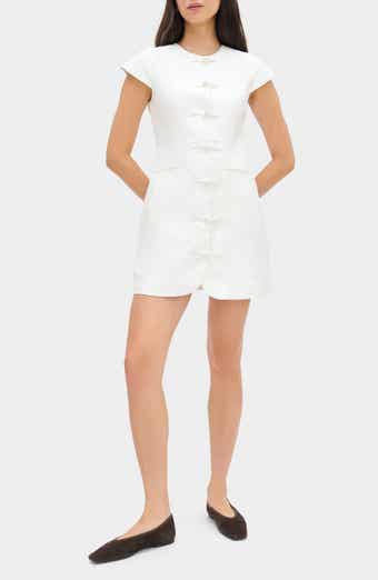 Jennie Cap Sleeve Cotton & Linen Minidress