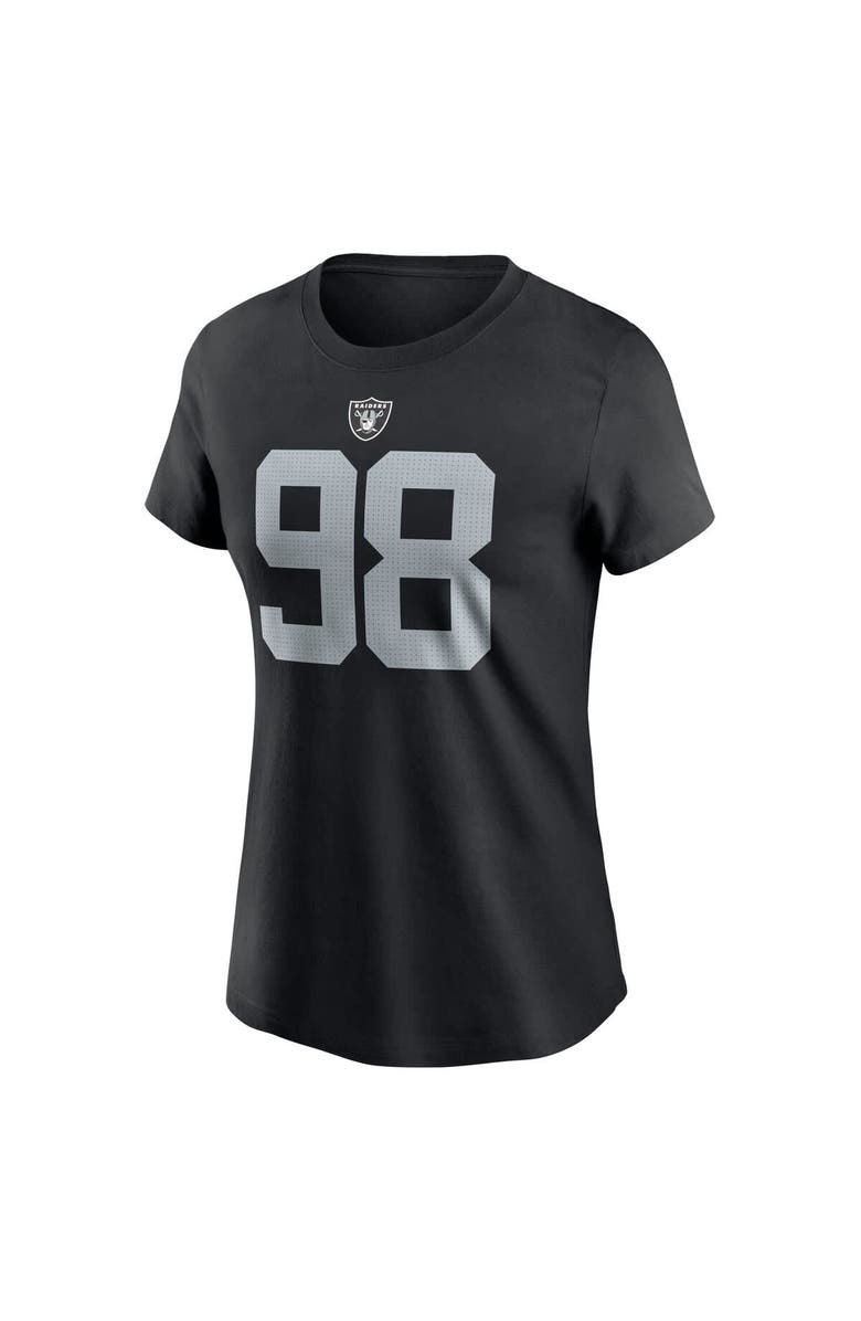 Nike Women's Nike Maxx Crosby Black Las Vegas Raiders Player Name & Number T-Shirt, Alternate, color, Black
