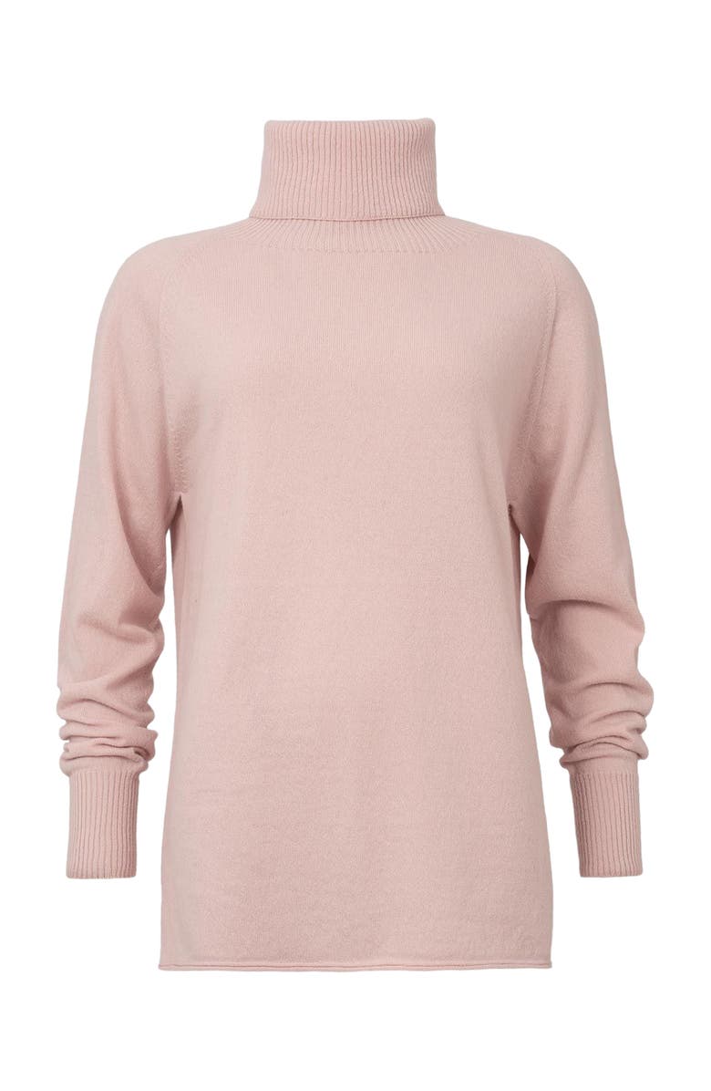 Celtic & Co. Geelong Wool Slouch Turtleneck Sweater, Alternate, color, Peony