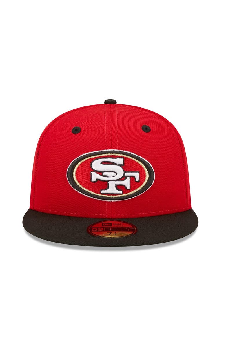 New Era Men's New Era Scarlet/Black San Francisco 49ers Flipside 2Tone 59FIFTY Fitted Hat, Alternate, color, Scarlet
