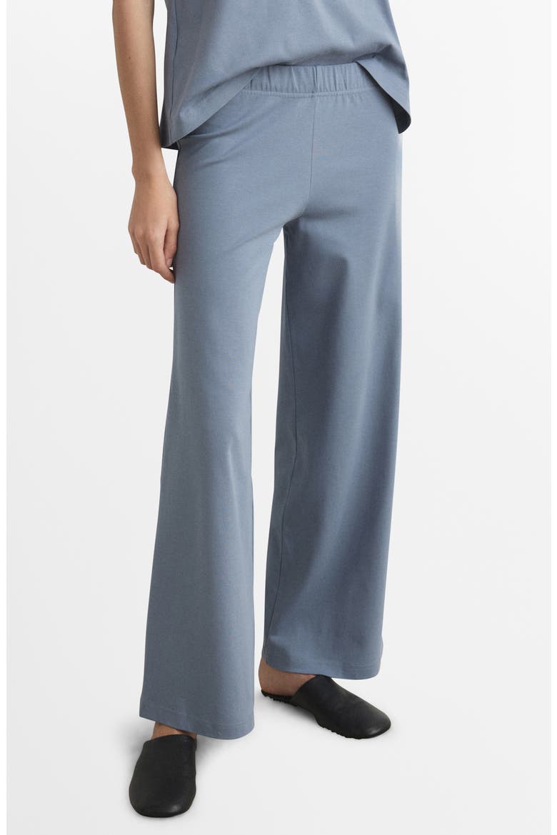 Solid Cotton Pajama Pants, Main, color, BLUE