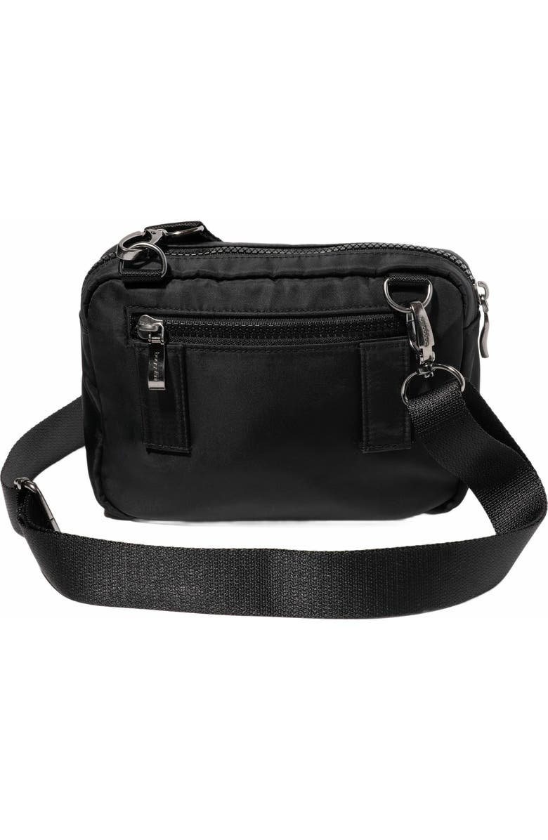 BAGGALLINI Modern Double Zip Crossbody Bag, Alternate, color, Black Twill