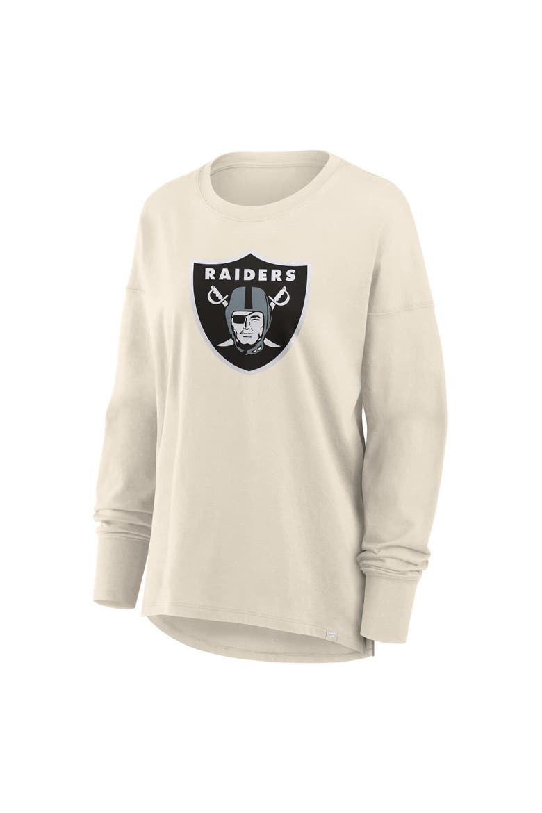 Women's Fanatics Cream Las Vegas Raiders Dove Legacy Long Sleeve T-Shirt, Alternate, color, Cream