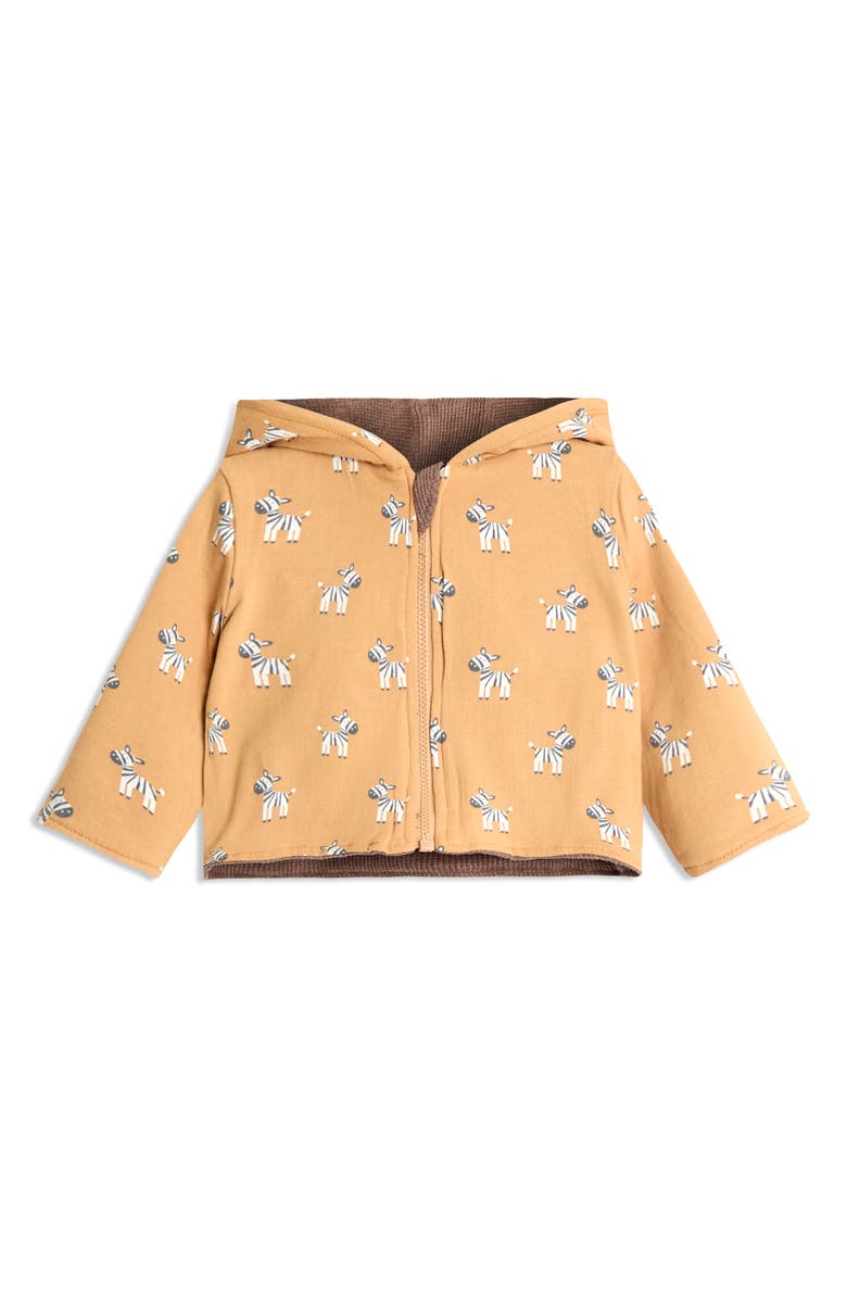 JOJO MAMAN BEBE Reversible Jacket, Bodysuit & Joggers Set, Alternate, color, Brown