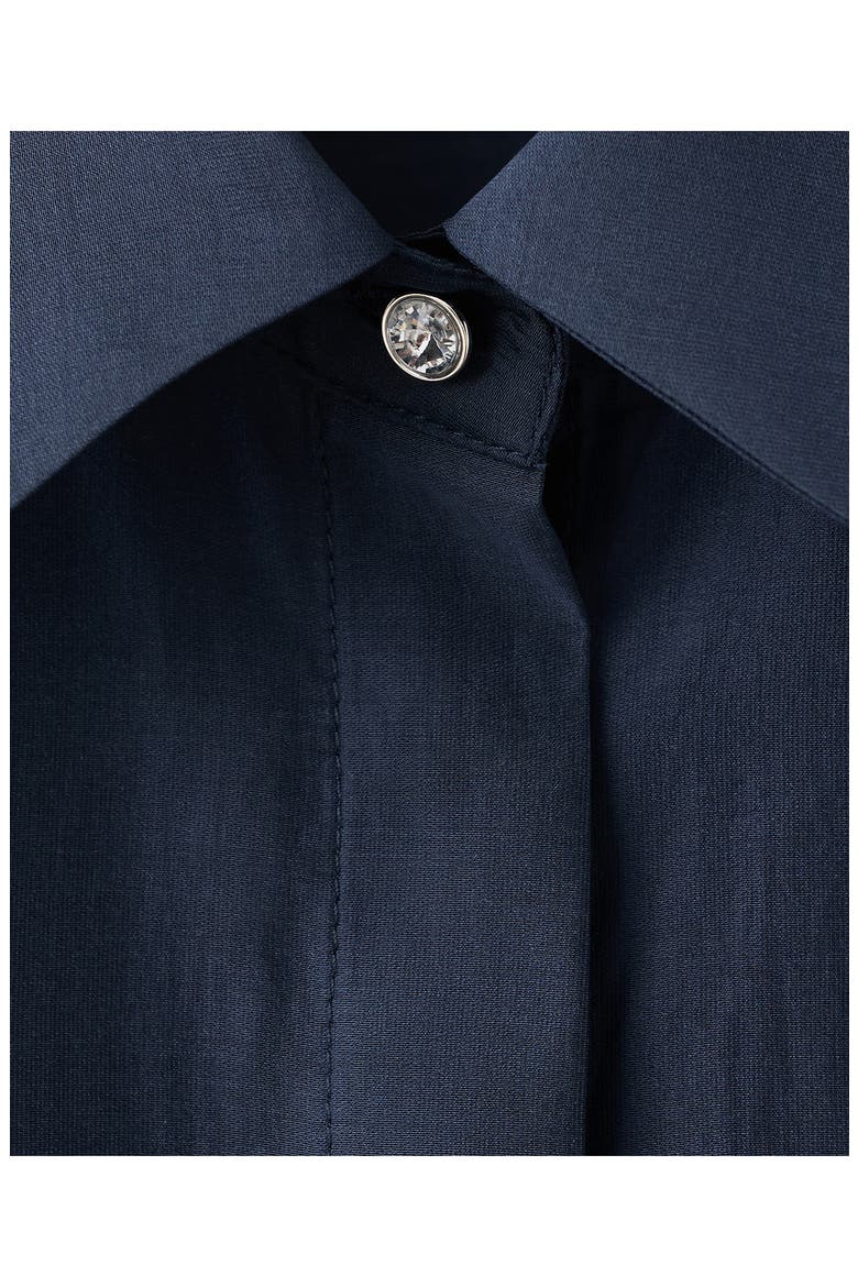 Rhinestone Button-Up Shirt, Alternate, color, NAVY