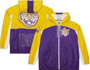 Mitchell & Ness Men's Mitchell & Ness White LSU Tigers Big Shot Premium Full-Zip Windbreaker