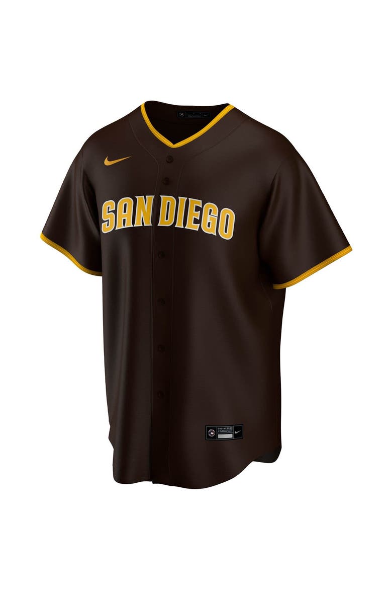 Men's Nike Manny Machado Brown San Diego Padres Alternate Replica Player Jersey, Alternate, color, Brown