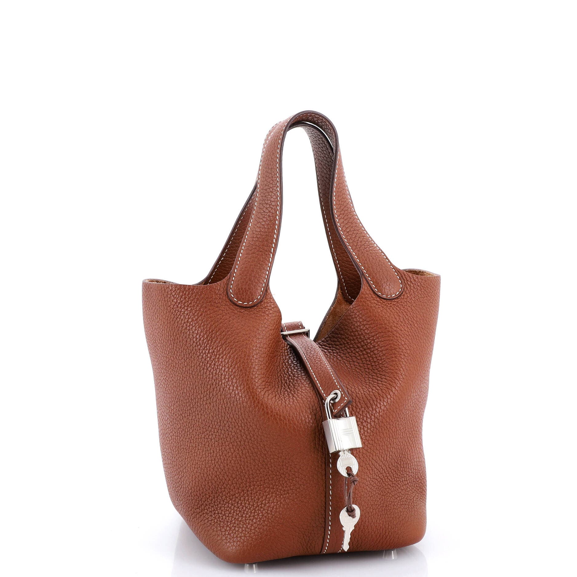 Pre-Owned Hermes Picotin Lock Bag Clemence PM, Alternate, color, Gold