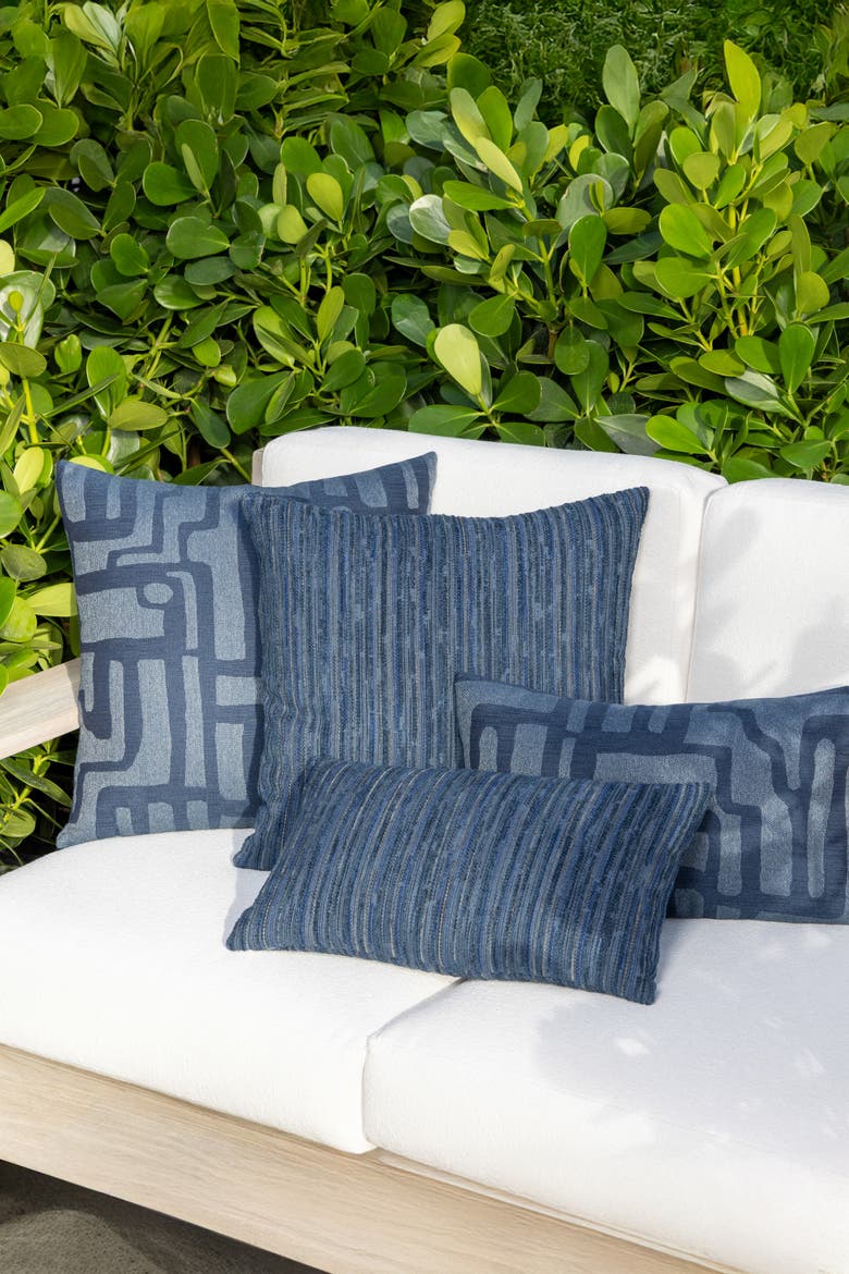 Noble Indoor & Outdoor Woven Accent Pillow, Alternate, color, Indigo