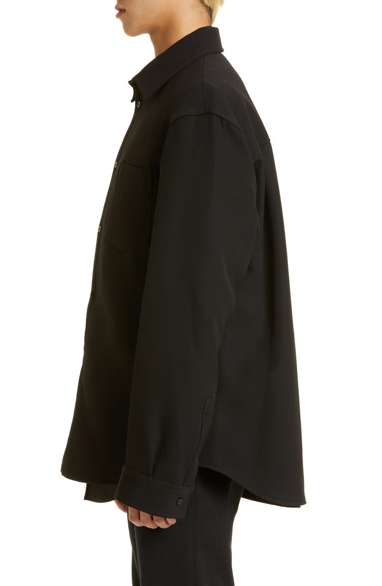 Balenciaga Tailored Wool Blend Shirt Jacket, Alternate, color, 