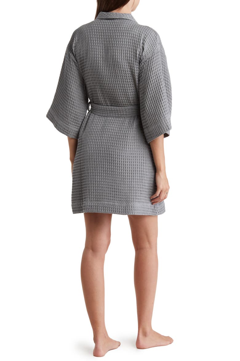 Waffle Weave Robe, Alternate, color, GREY PEARL HEATHER