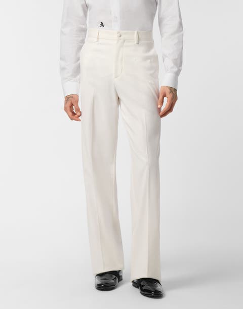 Wool Wide Leg Trousers Men