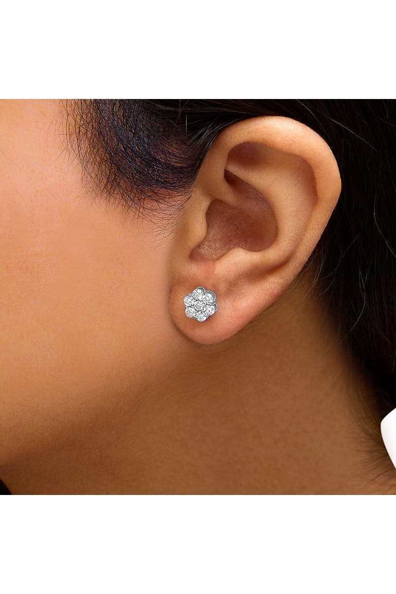14KT White Gold 1 Ct Diamond Composite Stud Earrings, Alternate, color, White