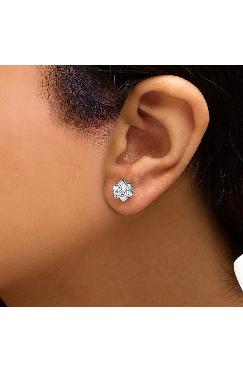 Haus of Brilliance 14KT White Gold 1 Ct Diamond Composite Stud Earrings, Alternate, color, White