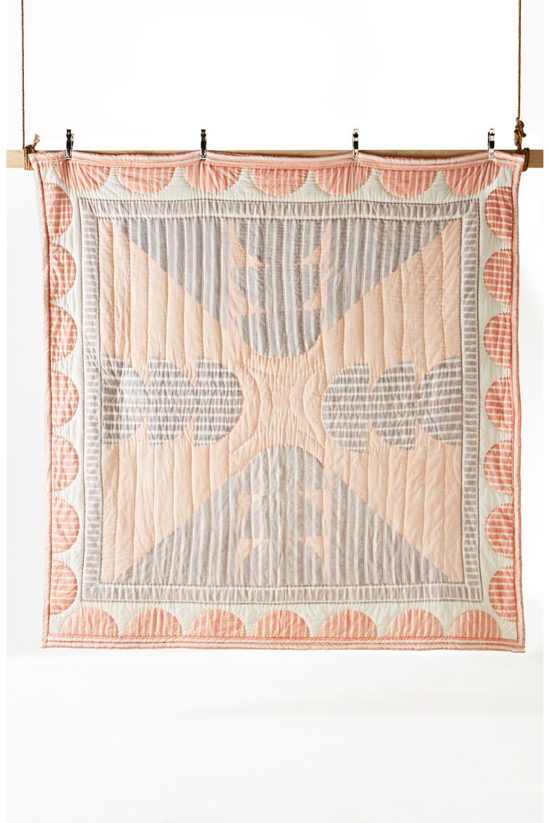 Anthropologie Stripe Geo Quilt, Alternate, color, PINK