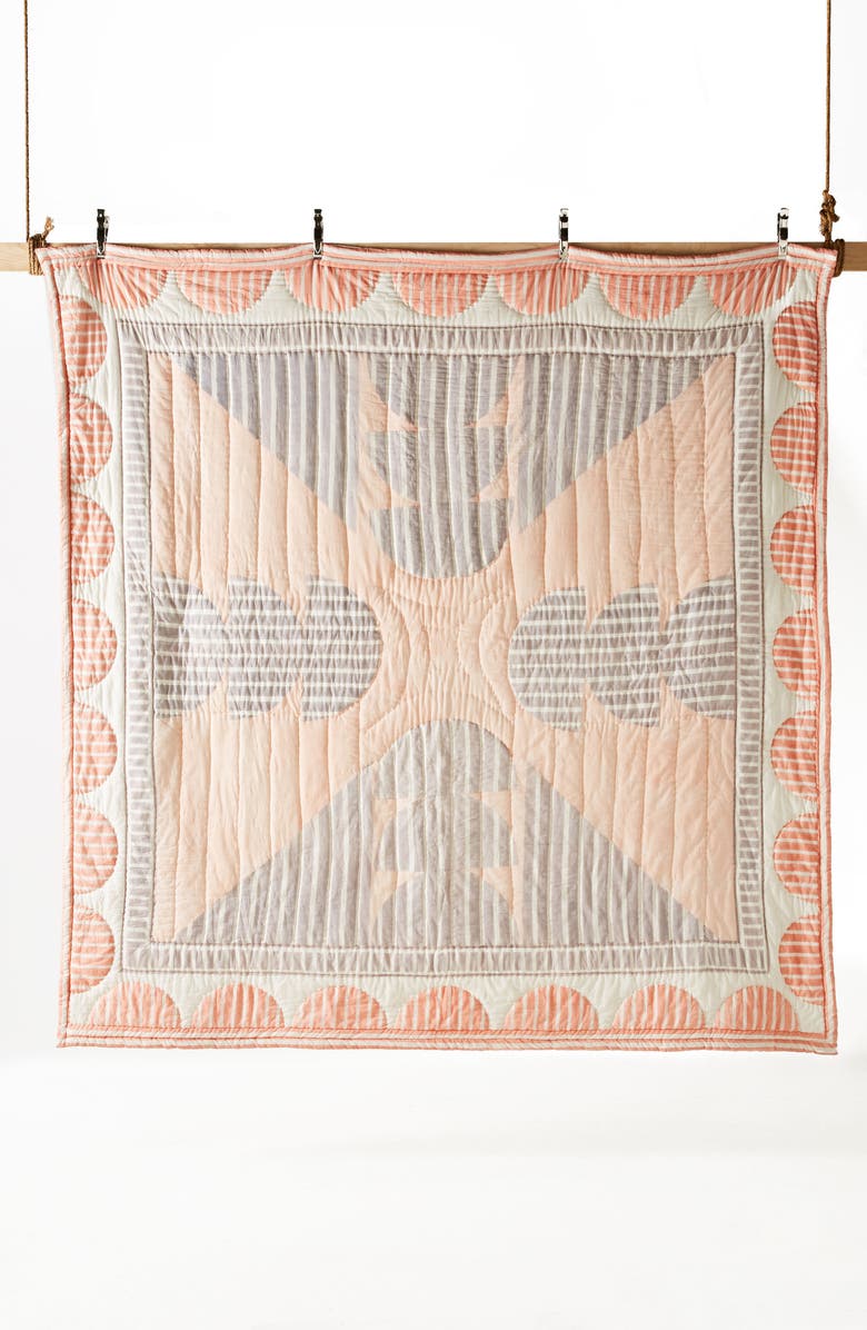 Anthropologie Home Anthropologie Stripe Geo Quilt, Alternate, color, 