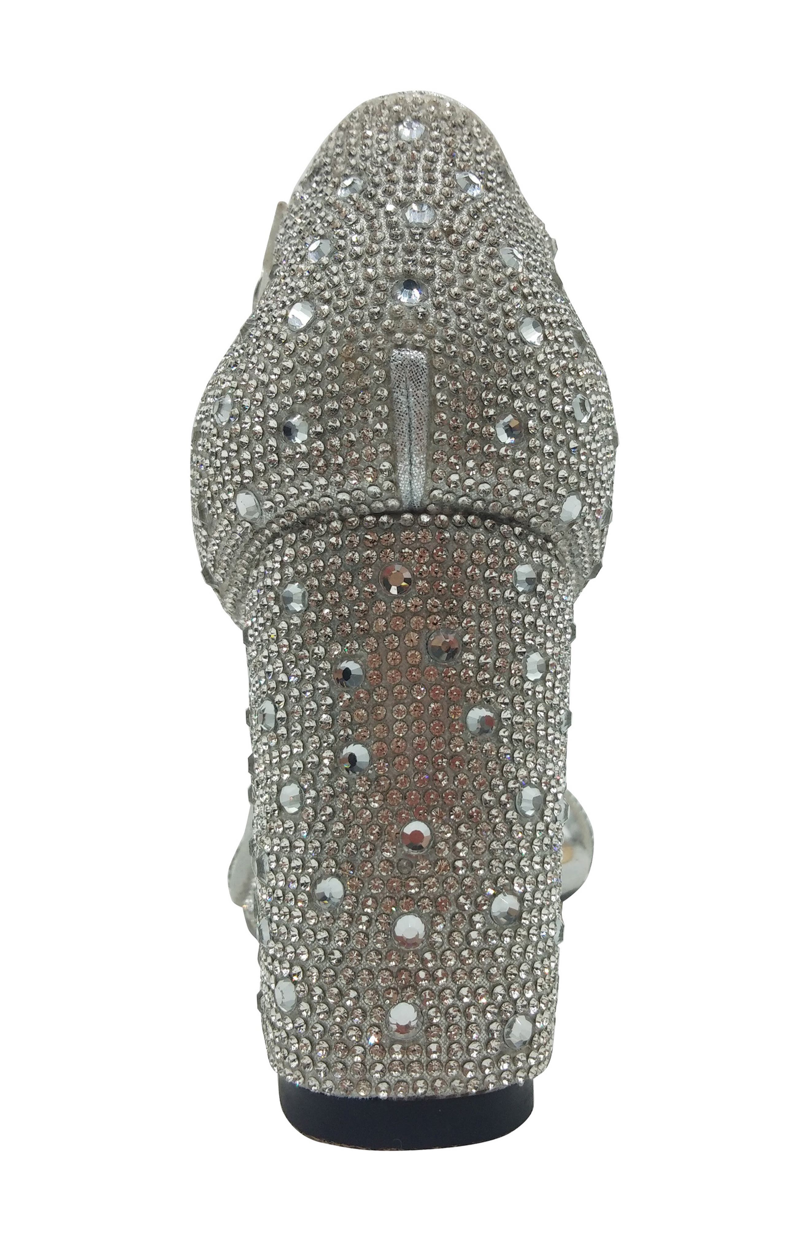 Kloe Crystal Embellished Wedge Sandal, Alternate, color, SILVER