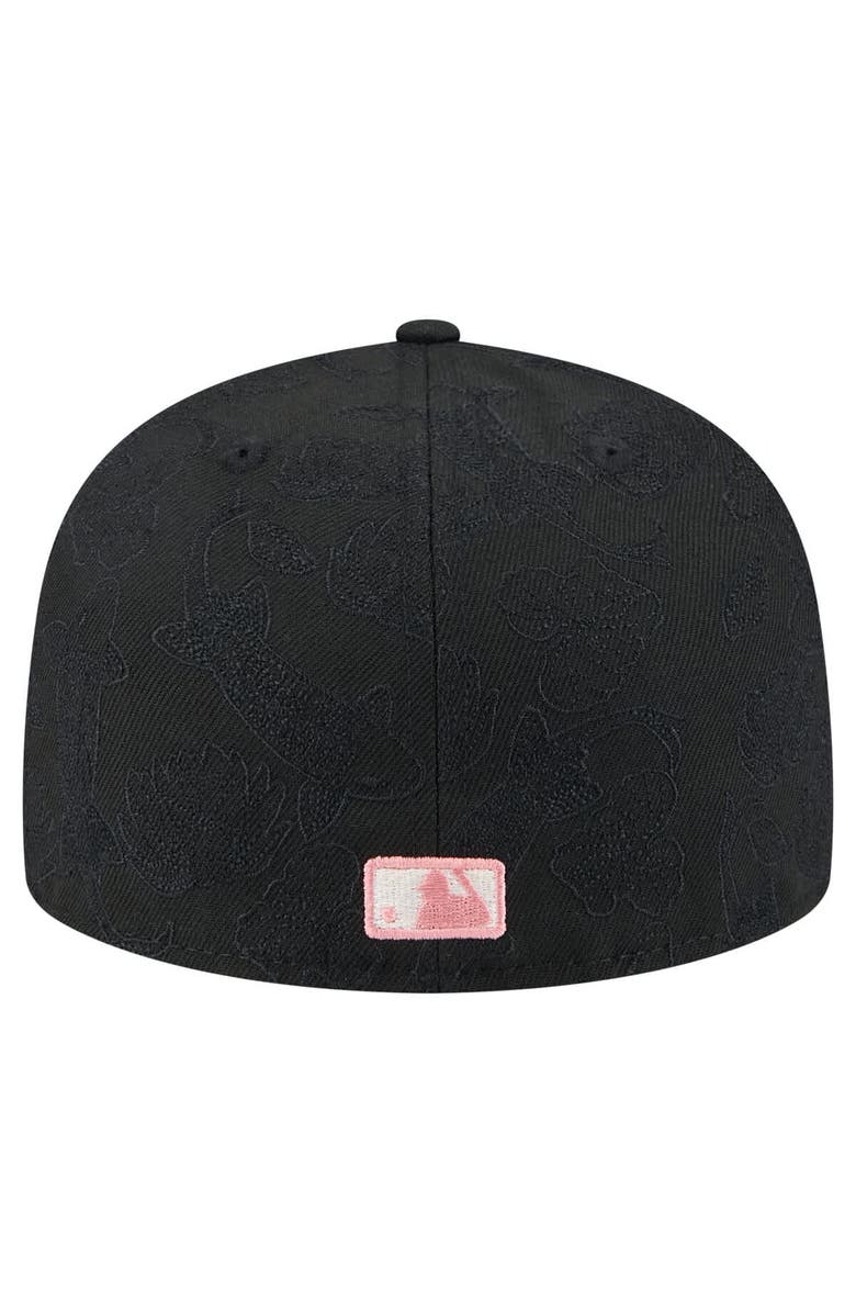 New Era Men's New Era Black Los Angeles Dodgers Tonal Koi 59FIFTY Fitted Hat, Alternate, color, 