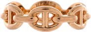 Pre-Owned Hermes Chaine d'Ancre Enchainee Ring 18K Rose Gold Small