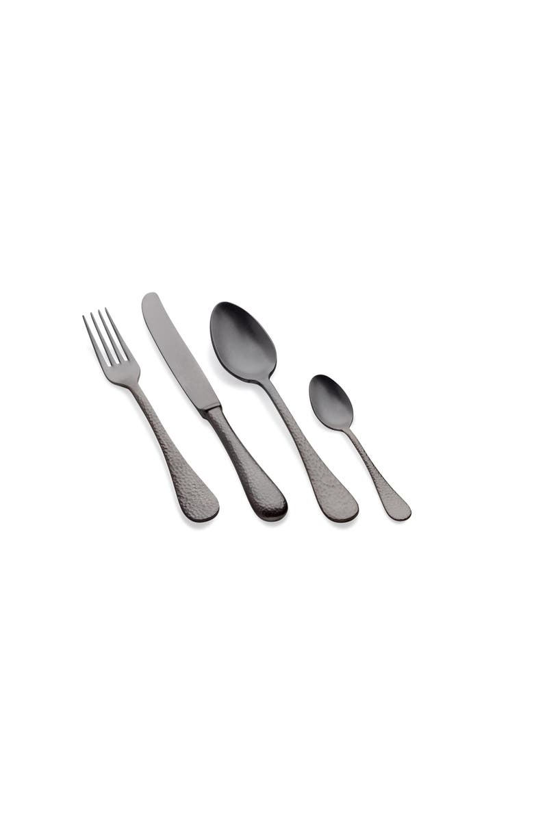 Mepra Epoque Flatware Set - 20 Pieces, Alternate, color, Pewter Black Gold