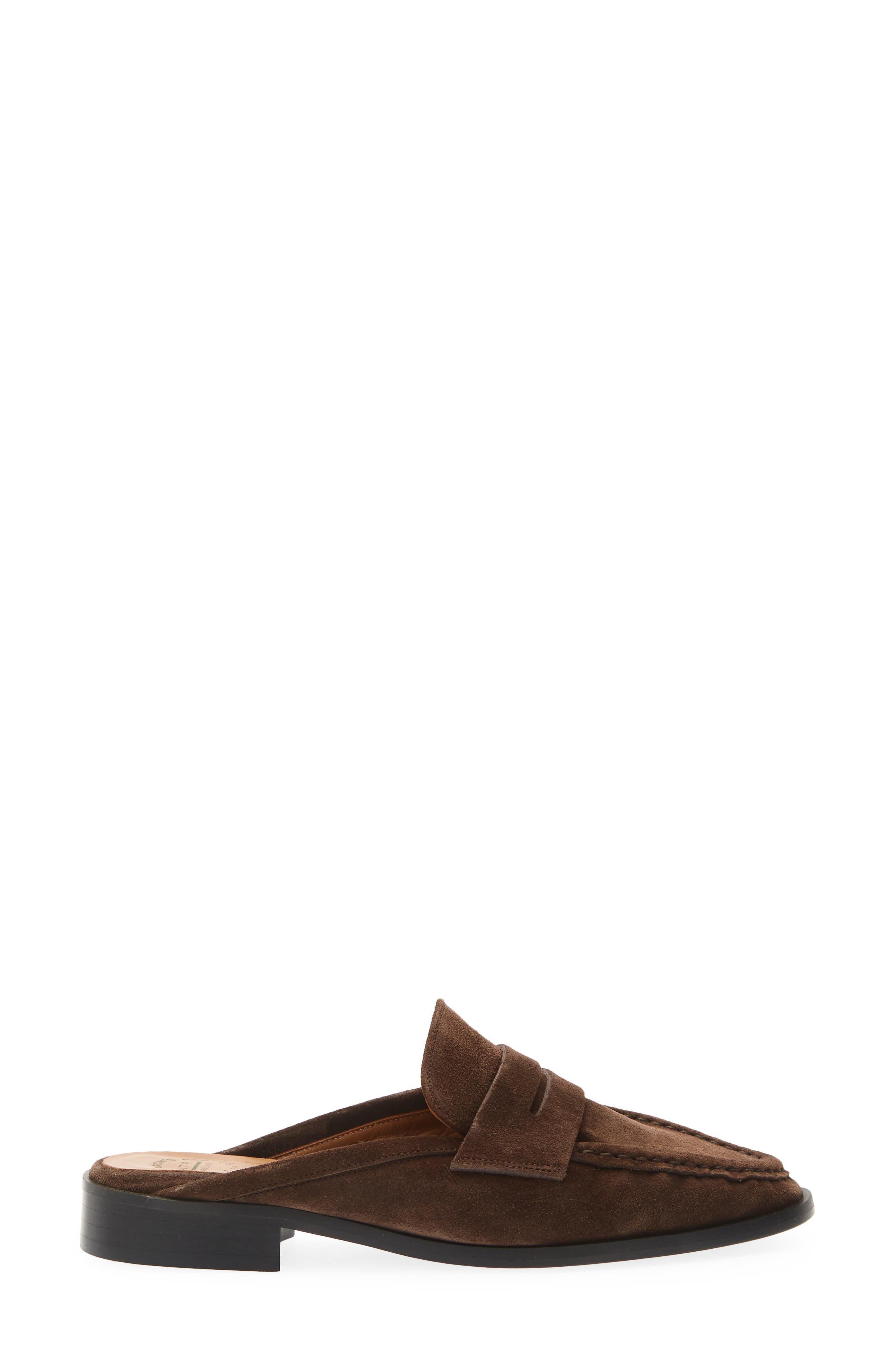 Capriana Leather Flat Mule, Alternate, color, WALNUT SUEDE