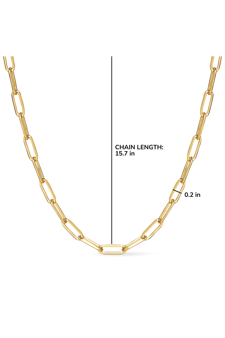 Link Chain Necklace - Laura Bold, Alternate, color, Gold