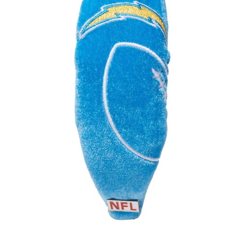 Lele Sadoughi La Chargers Embroidered Knotted Headband In Blue