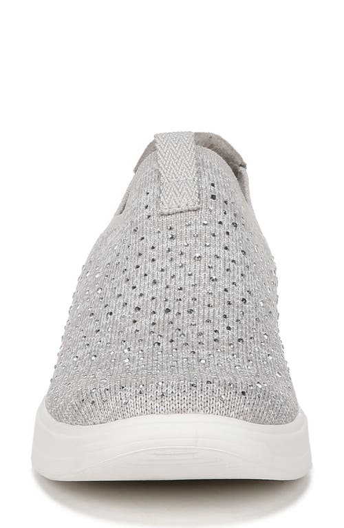 Bzees Twilight Crystal Embellished Knit Sneaker In Grey