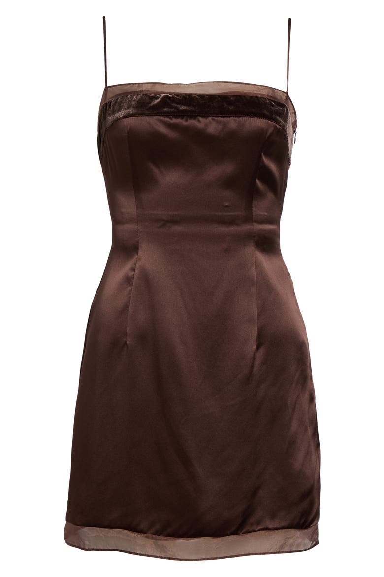 Ziba Silk Dress, Main, color, BLACK BEAN