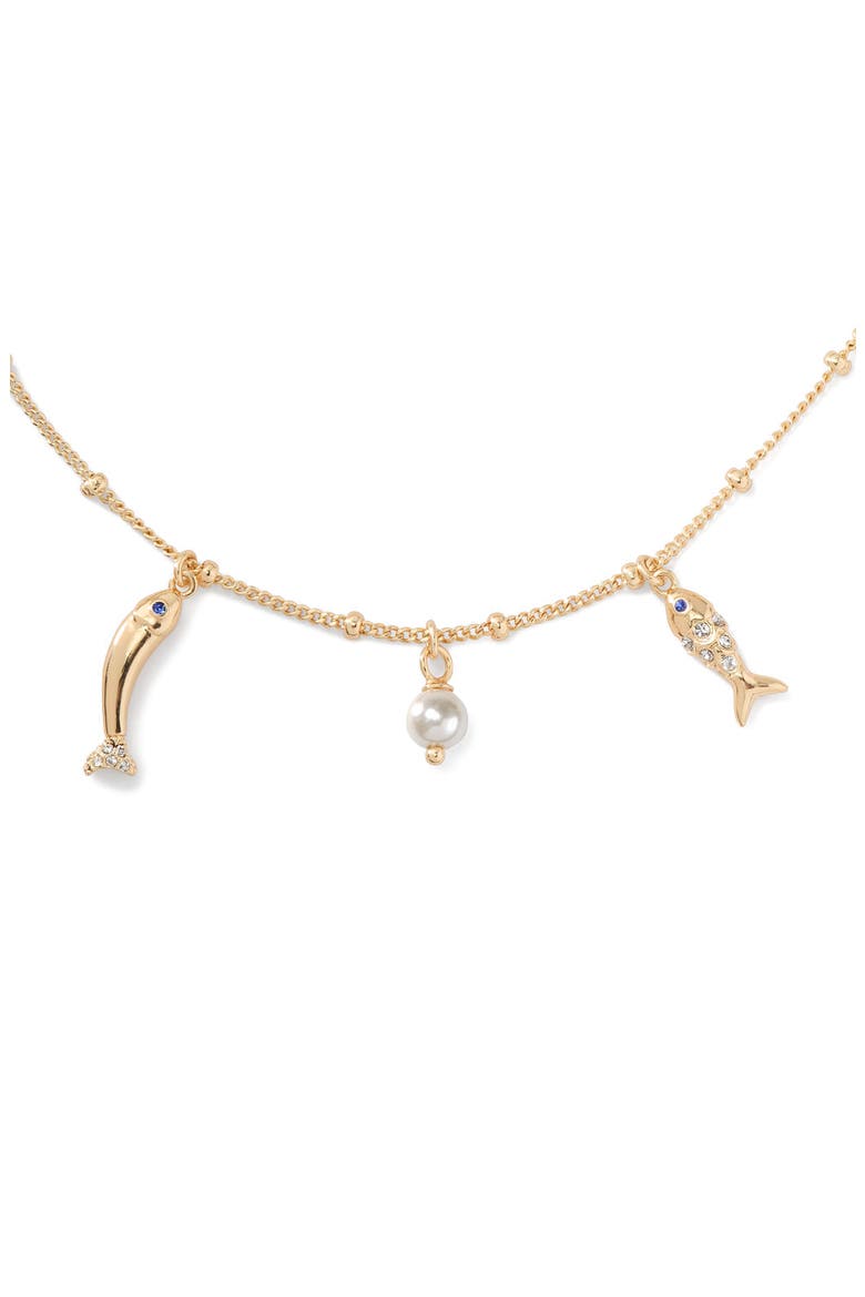 summer daze fish charm anklet, Alternate, color, CREAM MULTI