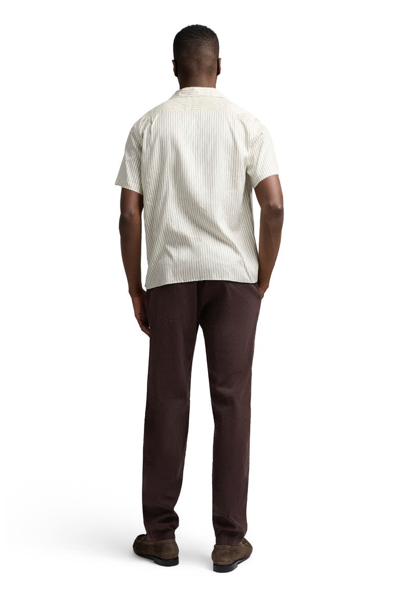 Stretch Linen Trouser, Alternate, color, Espresso