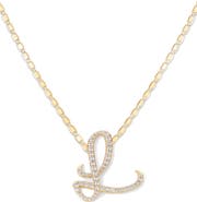 LANA 14K Gold Malibu Diamond Initial Necklace