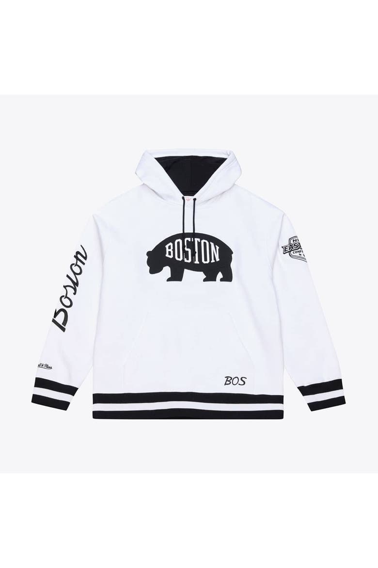 Men's Mitchell & Ness  White Boston Bruins Arctic Fleece Hoodie, Main, color, White