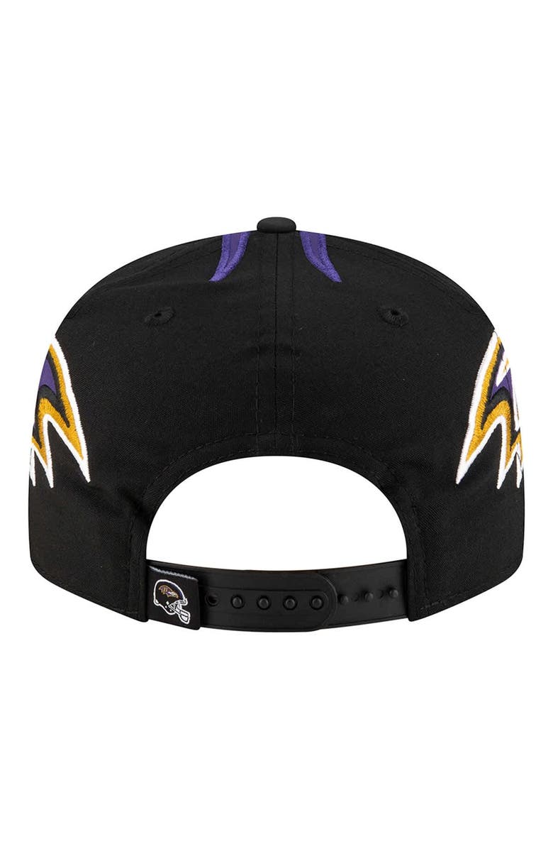 New Era Men
s New Era Black Baltimore Ravens Helmet 9FIFTY Snapback Hat, Alternate, color, Black