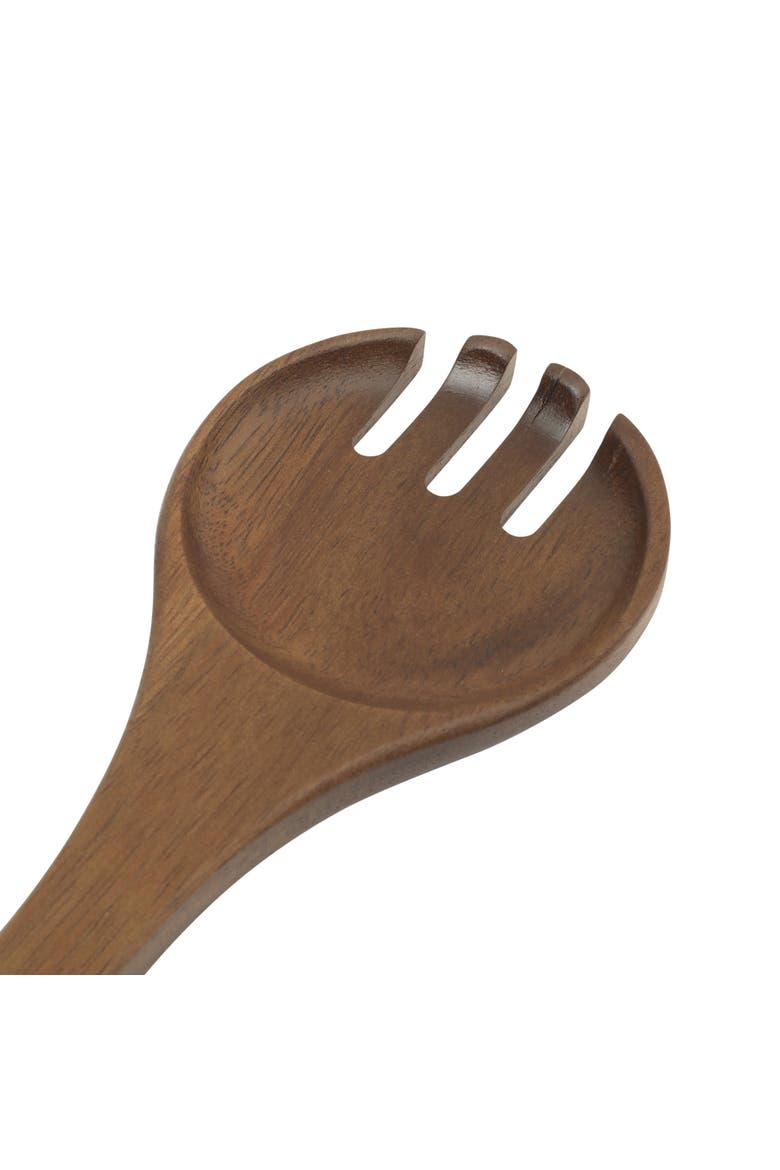 Laurelton Large Acacia Wood Salad Serving Bowl Set, Alternate, color, Brown