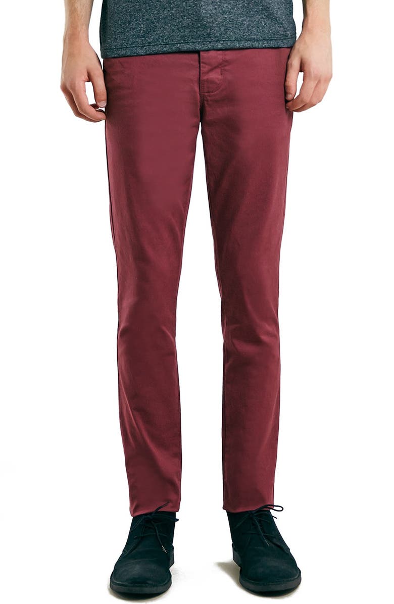 Topman Stretch Skinny Fit Chinos, Main, color,