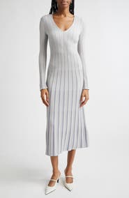 Emporio Armani Long Sleeve Rib Sweater Dress