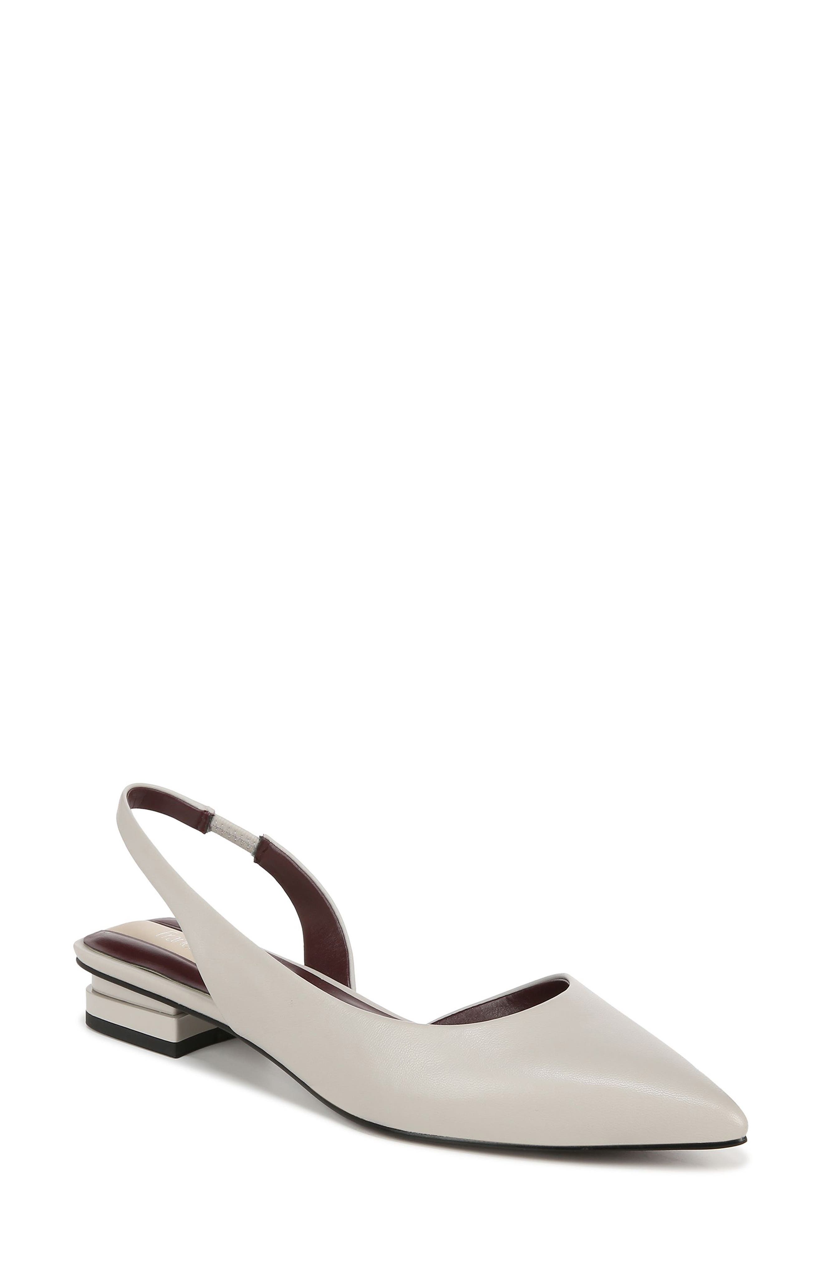 Tyra Pointed Toe Slingback Flat, Main, color, STONE
