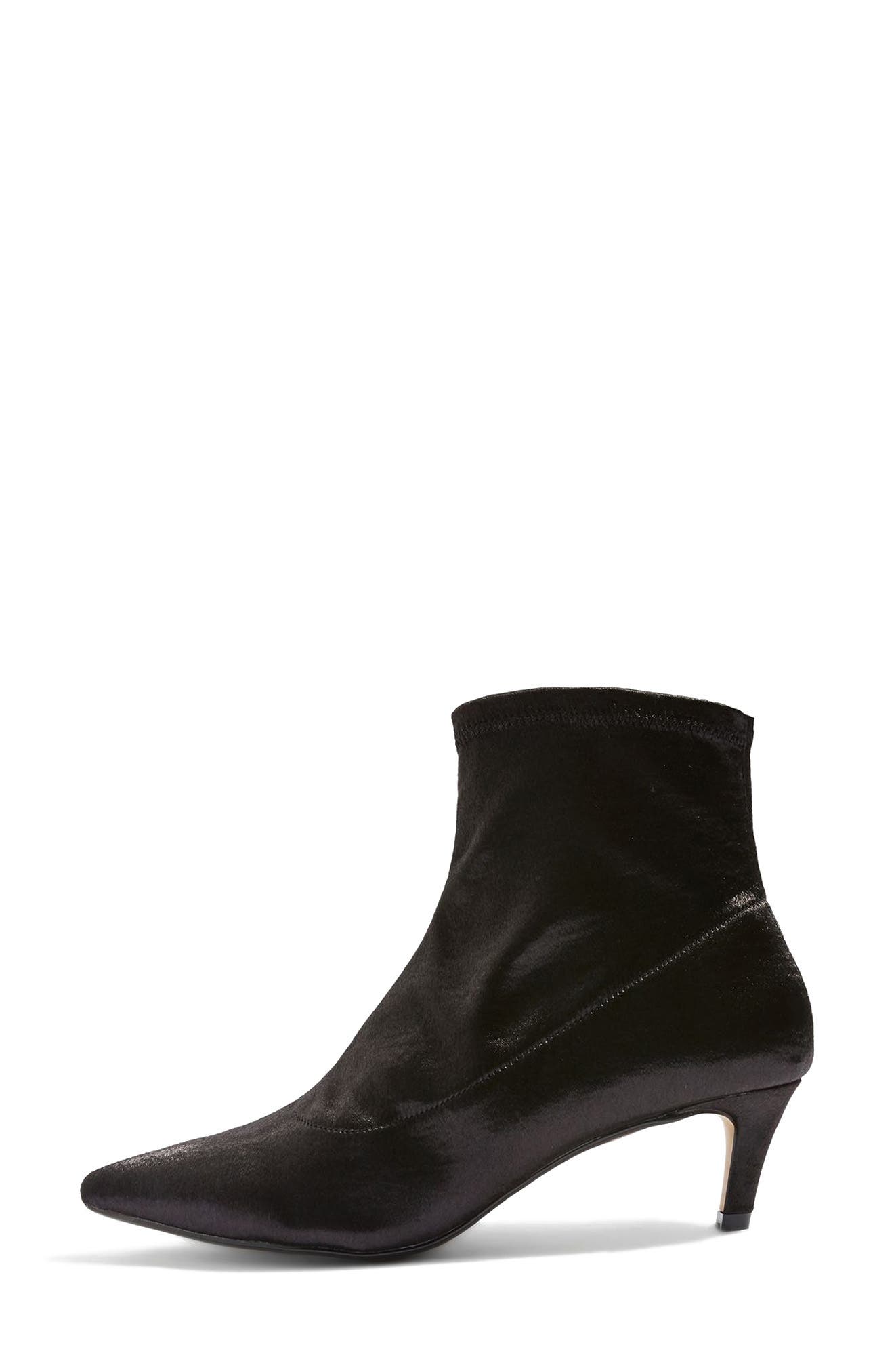Bon Bon Satin Sock Bootie, Alternate, color, BLACK