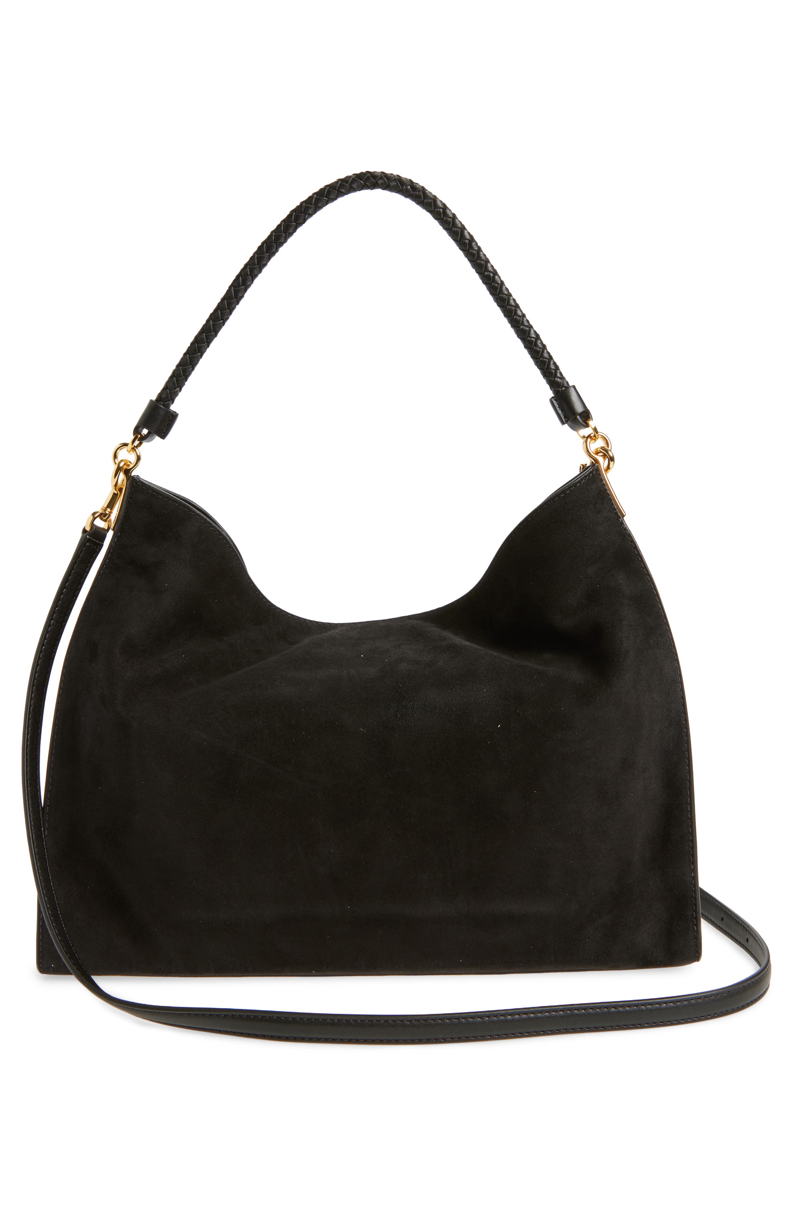 Veronica Beard Beard Vida Suede Shoulder Bag, Alternate, color, 