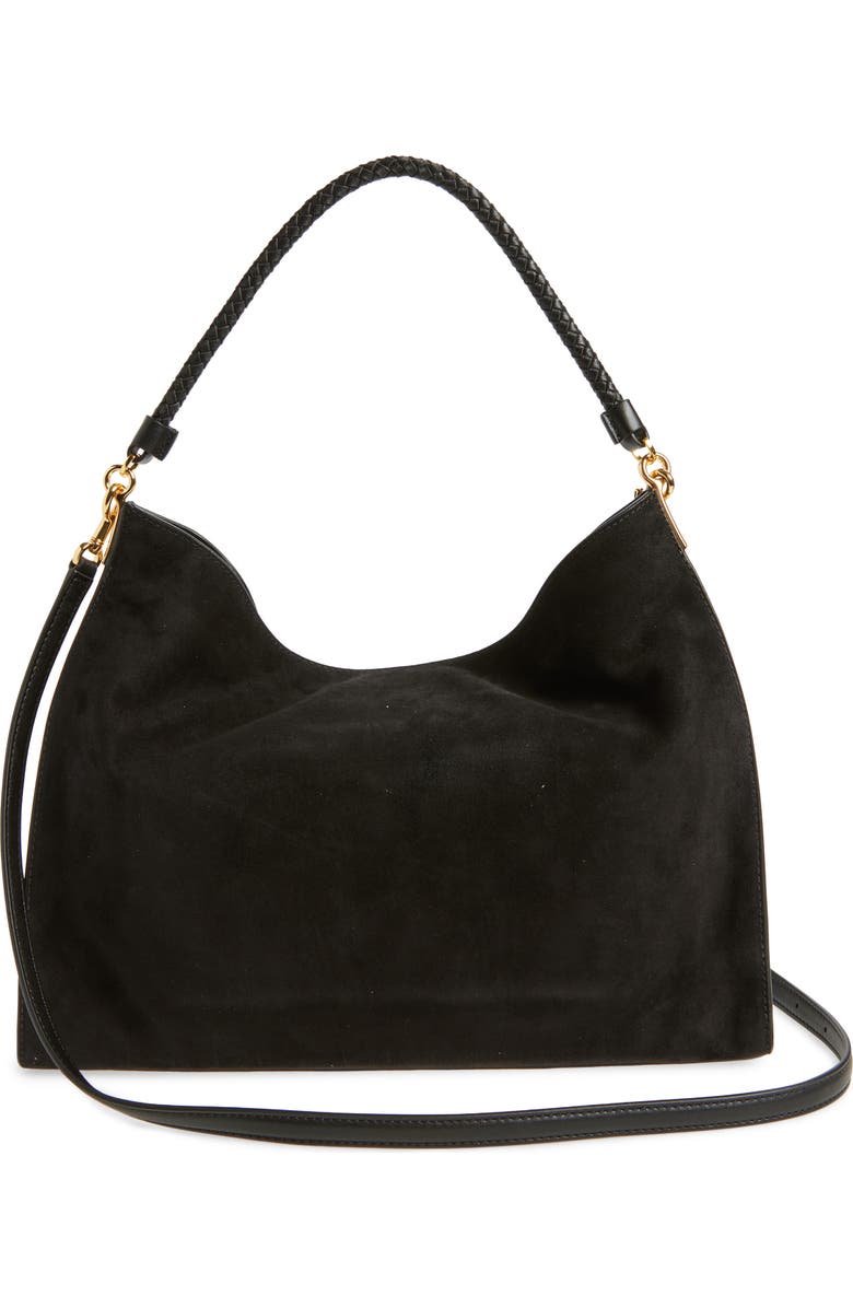 Veronica Beard Beard Vida Suede Shoulder Bag, Alternate, color,