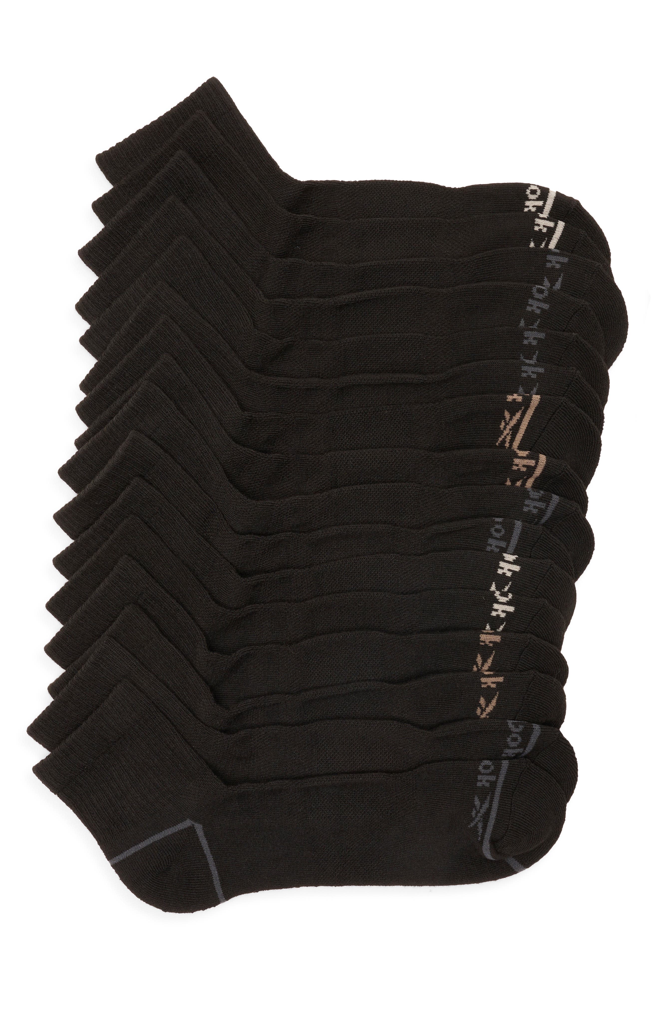 Reebok 8-Pack Assorted Terry Quarter Socks