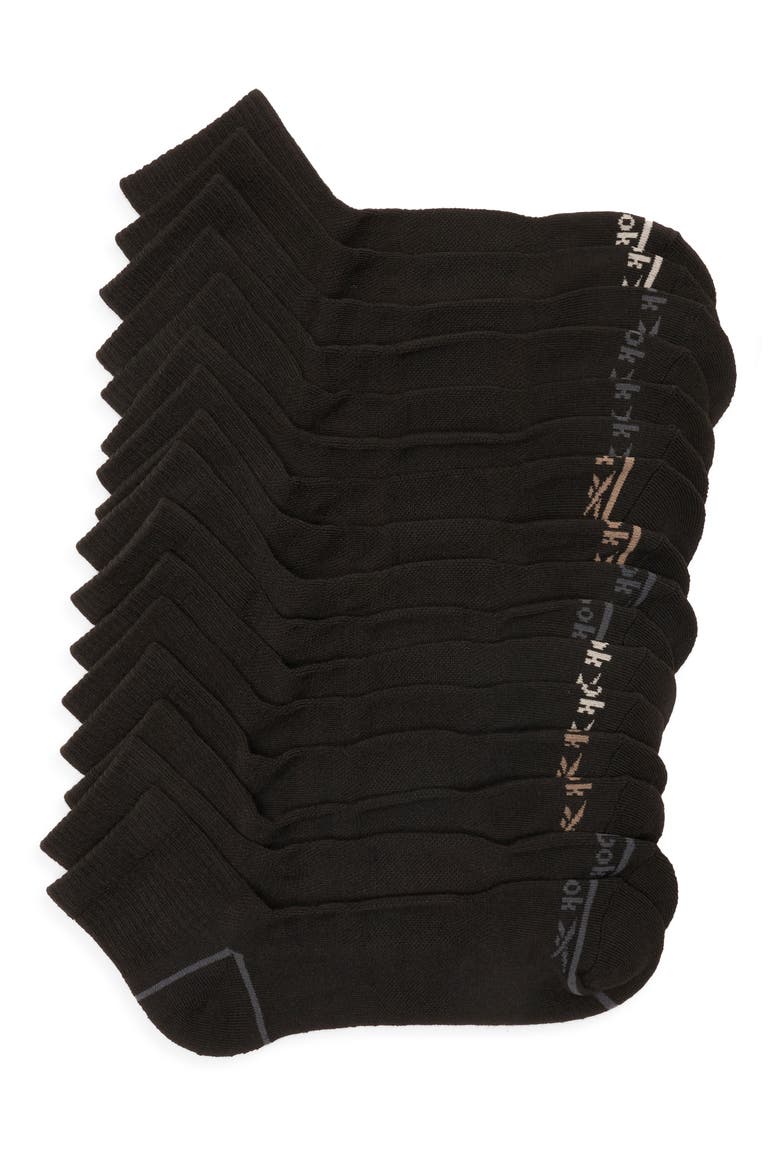 8-Pack Assorted Terry Quarter Socks, Main, color, BLACK