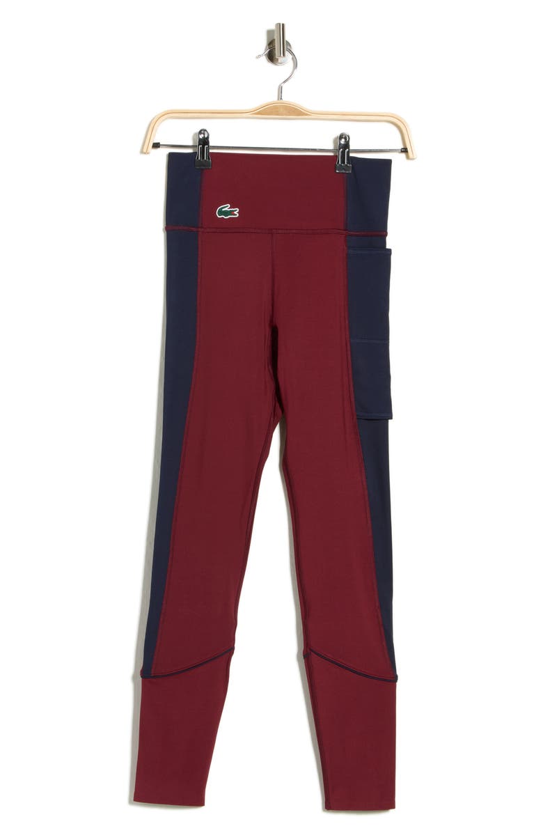 Lacoste Sport Leggings, Main, color, Zin/ Navy Blue