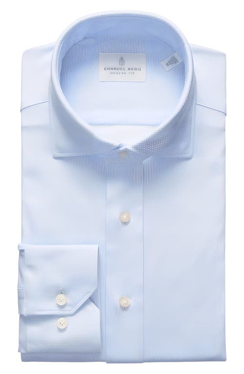 Emanuel Berg 4flex Stretch Modern Fit Geometric Print Knit Dress Shirt