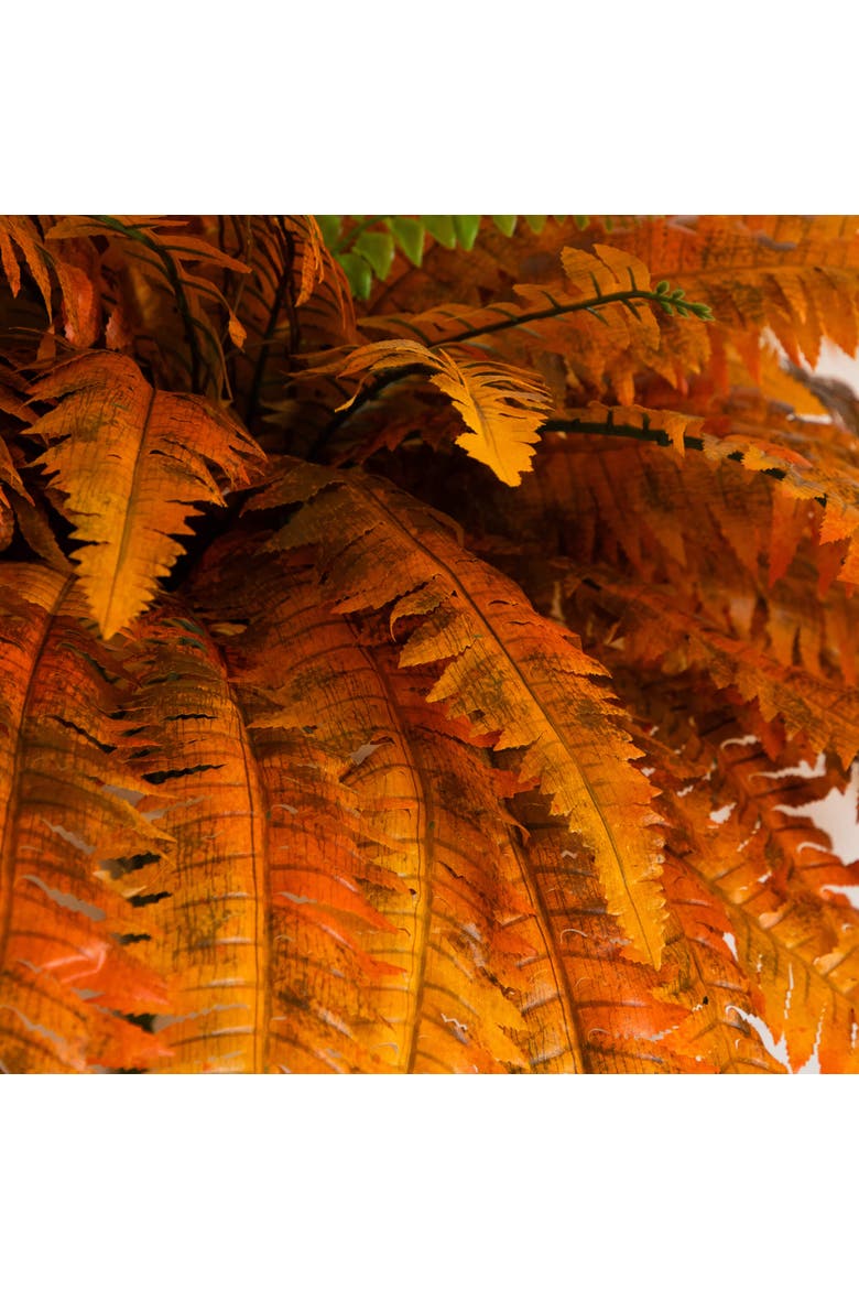 48-in Autumn Artificial Fall Boston Fern - Set of 2, Alternate, color, Orange