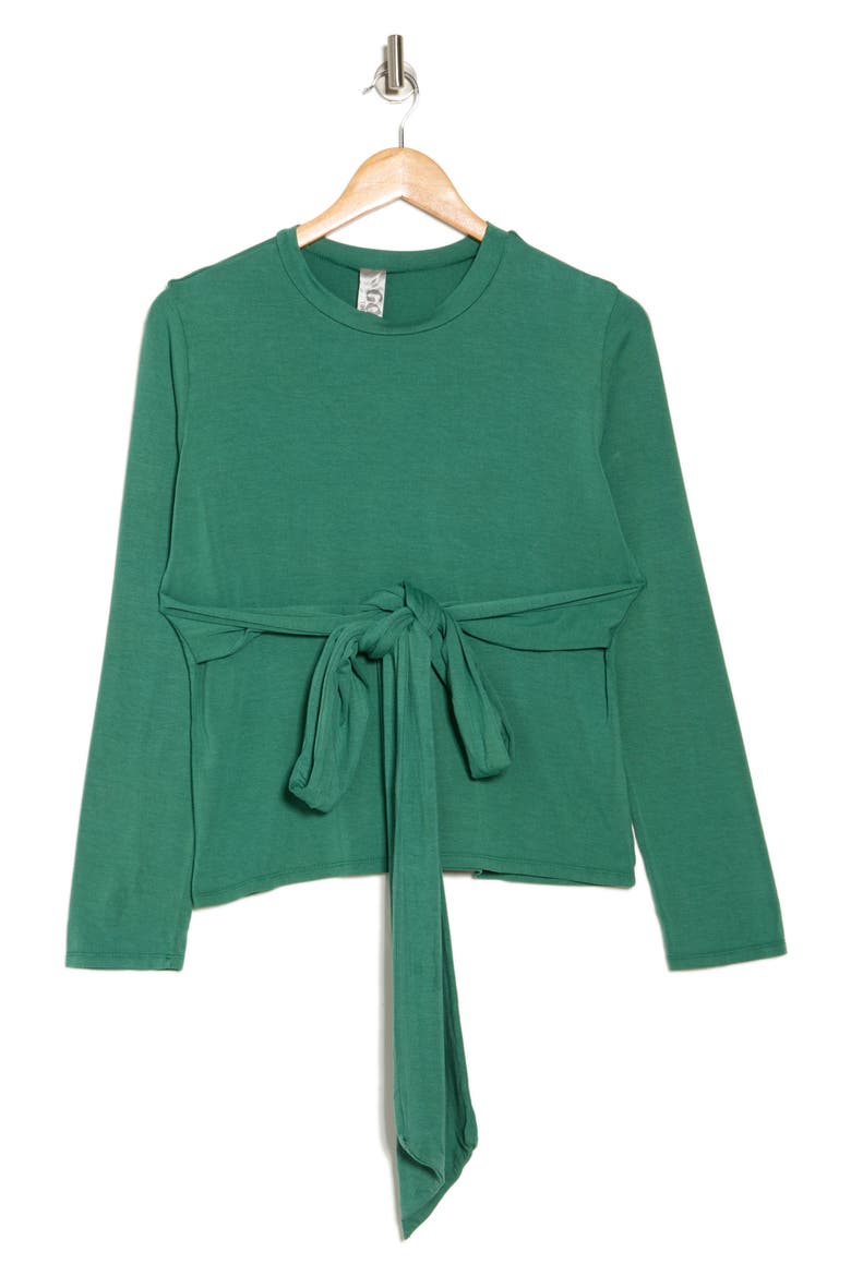Tie Front Long Sleeve Knit Top, Alternate, color, KASHMIR